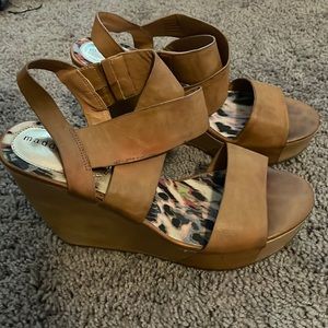 Madden Girl brown wedges. Size 8.5